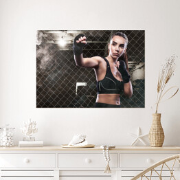 Plakat Kobieta - bokser 