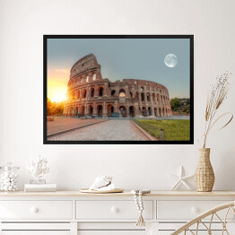 Obraz w ramie Wschód słońca w Rzymie, Koloseum 