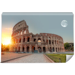 Fototapeta winylowa zmywalna Wschód słońca w Rzymie, Koloseum 