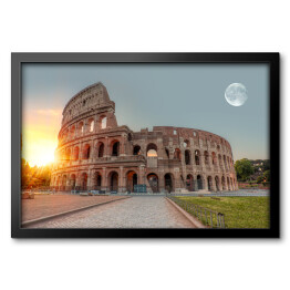 Obraz w ramie Wschód słońca w Rzymie, Koloseum 