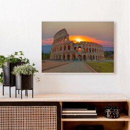 Obraz na płótnie Wschód słońca w Rzymie - Koloseum, Włochy
