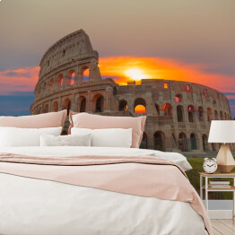 Fototapeta Wschód słońca w Rzymie - Koloseum, Włochy