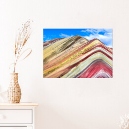 Plakat samoprzylepny Tęczowe skały - Vinicunca, Rainbow Mountain, Peru