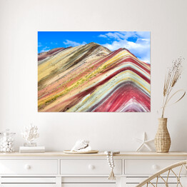 Plakat Tęczowe skały - Vinicunca, Rainbow Mountain, Peru