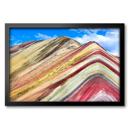 Obraz w ramie Tęczowe skały - Vinicunca, Rainbow Mountain, Peru