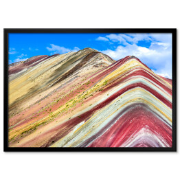Plakat w ramie Tęczowe skały - Vinicunca, Rainbow Mountain, Peru