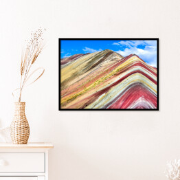 Plakat w ramie Tęczowe skały - Vinicunca, Rainbow Mountain, Peru