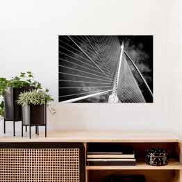 Plakat samoprzylepny Linowy most Seri Wawasan w Malezji