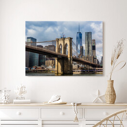 Obraz na płótnie Most Brookliński i panorama Manhattanu w USA