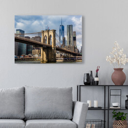 Obraz na płótnie Most Brookliński i panorama Manhattanu w USA