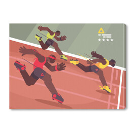 Obraz na płótnie Start sprintu lekkoatletycznego - ilustracja