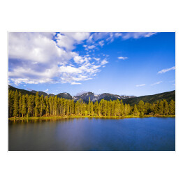 Plakat samoprzylepny Jezioro w Górach Skalistych w Parku Narodowym w stanie Kolorado, USA