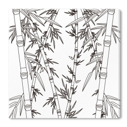 Obraz na płótnie Bambusowy las - liście