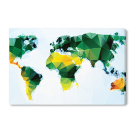 Obraz na płótnie Mapa świata z figur geometrycznych