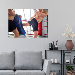 Plakat Trening kick-boxingu z instruktorem
