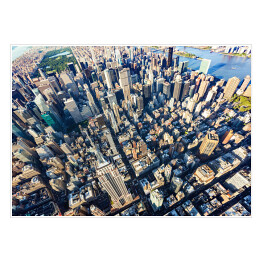 Plakat samoprzylepny Widok z lotu ptaka na Manhattan