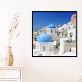 Plakat w ramie Oia na wyspie Santorini, Grecja