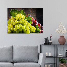 Plakat Kompozycja ze świeżych winogron