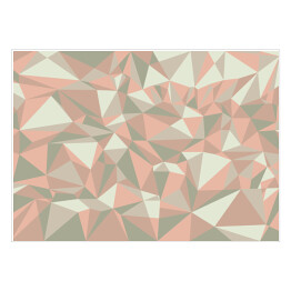 Plakat Mozaika z szarych i różowych trójkątów