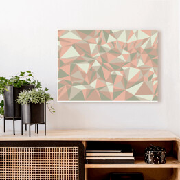 Obraz na płótnie Mozaika z szarych i różowych trójkątów