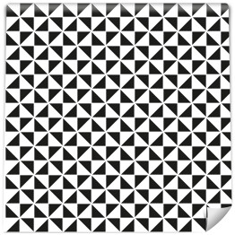 Tapeta w rolce Czarno biały wzór z trójkątów