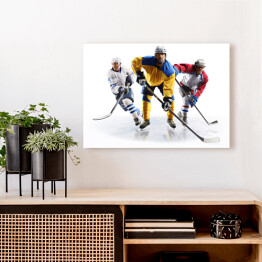 Obraz na płótnie Profesjonalni gracze hokejowi w akcji