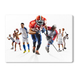 Obraz na płótnie Różni sportowcy na białym tle