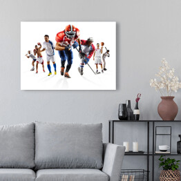 Obraz na płótnie Różni sportowcy na białym tle