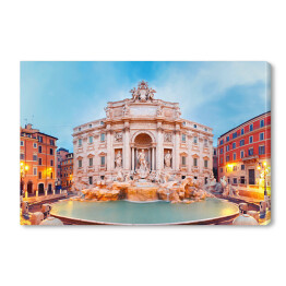 Obraz na płótnie Rzym, Fontana di Trevi w godzinach porannych - efekt fisheye