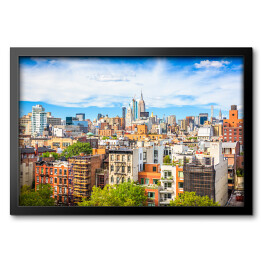 Obraz w ramie Widok z okna na Manhattanie