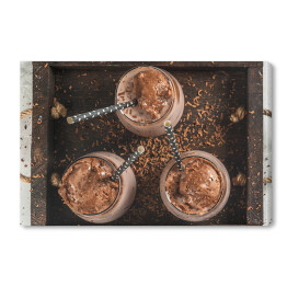 Obraz na płótnie Schłodzone lodem czekoladowe kakao