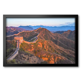 Obraz w ramie Zmierzch w Parku Narodowym Jinshanling - Wielki Mur w Chinach