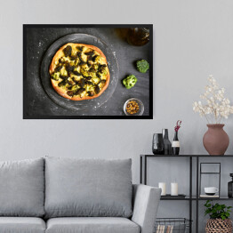 Obraz w ramie Pizza z brokułami