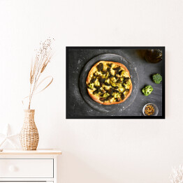 Obraz w ramie Pizza z brokułami