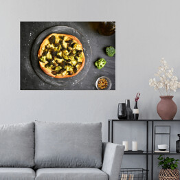 Plakat samoprzylepny Pizza z brokułami