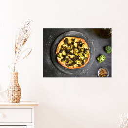 Plakat samoprzylepny Pizza z brokułami