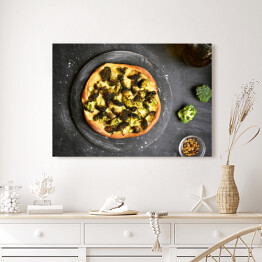 Obraz na płótnie Pizza z brokułami