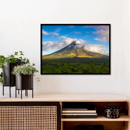 Plakat w ramie Wulkan Mayon na Filipinach