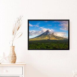 Obraz w ramie Wulkan Mayon na Filipinach