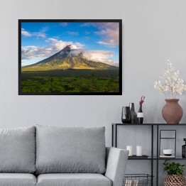 Obraz w ramie Wulkan Mayon na Filipinach