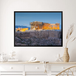 Obraz w ramie Akropol i Partenon w Atenach, Grecja