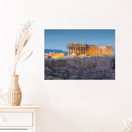 Plakat Akropol i Partenon w Atenach, Grecja