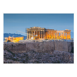 Plakat Akropol i Partenon w Atenach, Grecja