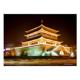 Plakat Szanghaj nocą, Chiny