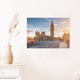 Plakat samoprzylepny Most Westminster w słoneczny dzień