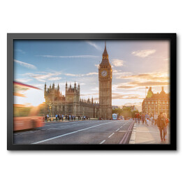 Obraz w ramie Most Westminster w słoneczny dzień