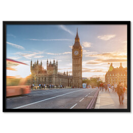 Plakat w ramie Most Westminster w słoneczny dzień