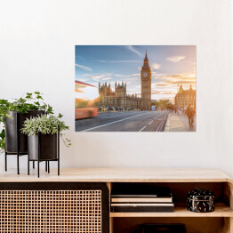 Plakat samoprzylepny Most Westminster w słoneczny dzień