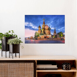 Plakat samoprzylepny Cerkiew Wasyla Błogosławionego w Rosji