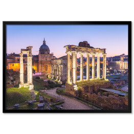 Plakat w ramie Forum Romanum, Włochy